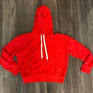 Rag & Bone Bright Red Cropped Hoodie